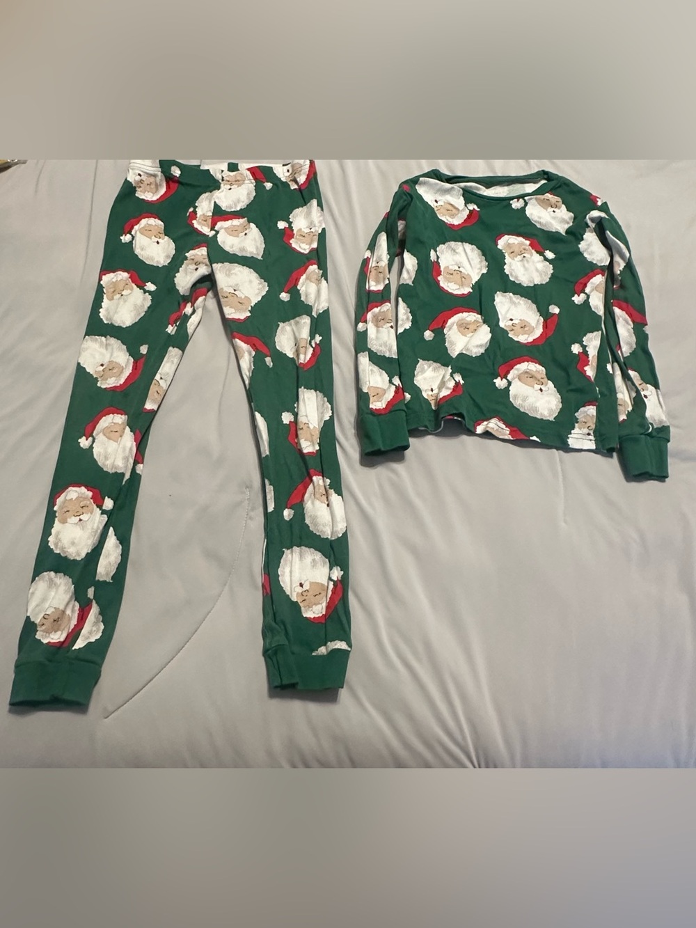 Carter's Green Santa Face Holiday Pajama Set